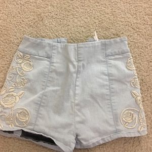 KImchi blue highwaisted shorts